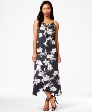 Maison Jules Printed Asymmetrical Maxi Dress, Only At Macy's