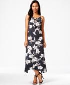 Maison Jules Printed Asymmetrical Maxi Dress, Only At Macy's