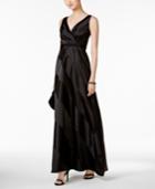 Adrianna Papell Satin-panel Gown