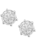 Diamond Petal Stud Earrings (3/4 Ct. T.w.) In 14k White Gold