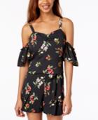 One Hart Juniors' Cold-shoulder Crop Top, Created For Macy's
