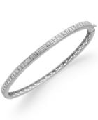 Victoria Townsend Rose-cut Diamond Bangle Bracelet In 18k Gold-plated Brass Or Sterling Silver-plated Brass (1/2 Ct. T.w.)