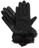 Isotoner Signature Smartouch Faux-fur Cuff Tech Gloves