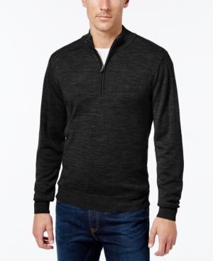 Cutter & Buck Men's Big And Tall Douglas Half-zip Heathered Sweater
