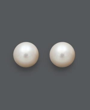 Belle De Mer Pearl Earrings, 14k Gold Aaa Cultured Freshwater Pearl Stud (11mm)