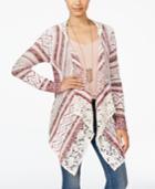 American Rag Juniors' Crocheted Handkerchief-hem Cardigan, Only At Macy's