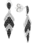 Wrapped In Love Diamond Feather Drop Earrings (1 Ct. T.w.) In 14k White Gold, Created For Macy's