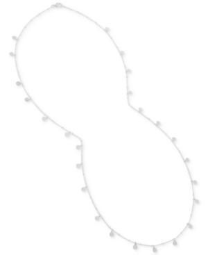 Touch Of Silver Mini-disc Long Length Necklace In Silver-plate