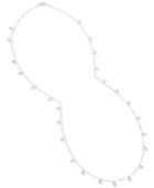 Touch Of Silver Mini-disc Long Length Necklace In Silver-plate