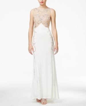 City Studios Juniors' Embellished Illusion High-low Gown
