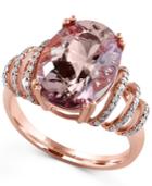 Blush By Effy Morganite (4-3/4 Ct. T.w.) And Diamond (1/4 Ct. T.w.) Ring In 14k Rose Gold