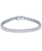 Diamond Modular Tennis Bracelet (3 Ct. T.w.) In 14k White Gold
