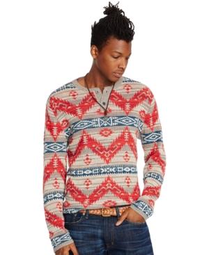 Denim & Supply Ralph Lauren Men's Geometric Cotton Henley