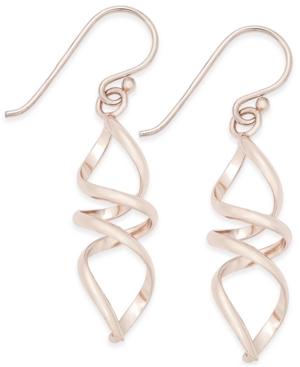 Giani Bernini 18k Rose Gold-plated Spiral Drop Earrings, Only At Macy's