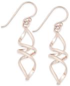 Giani Bernini 18k Rose Gold-plated Spiral Drop Earrings, Only At Macy's