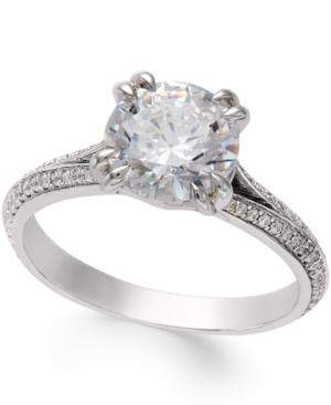 Certified Diamond Engagement Ring (2-1/3 Ct. T.w.) In 18k White Gold