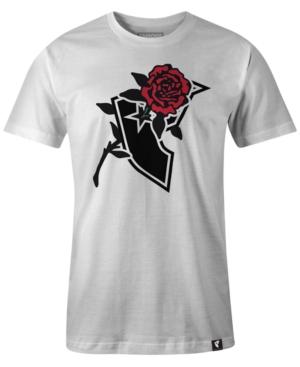 Famous Stars And Straps Men's Stencil Rose Graphic-print Logo T-shirt