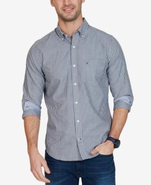 Nautica Men's Classic-fit Non-iron Wavy Striped Shirt