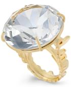 Kate Spade New York Gold-tone Clear Crystal Cocktail Ring