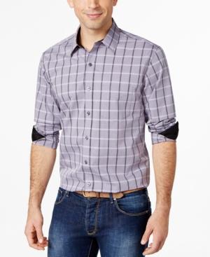 Tasso Elba Big And Tall Check Pattern Shirt, Only At Macy's