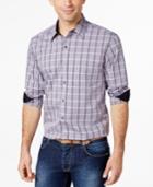 Tasso Elba Big And Tall Check Pattern Shirt, Only At Macy's
