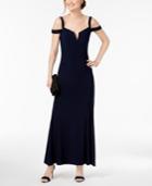 Xscape Cold-shoulder Gown In Missy & Petite Sizes