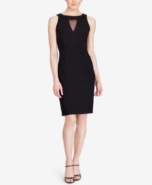 American Living Embellished Illusion-neck Sheath Dress