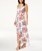 Crystall Doll Juniors' Ruffled Open-back Maxi Dress