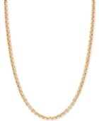 24 Round Box Link Chain Necklace In 14k Gold