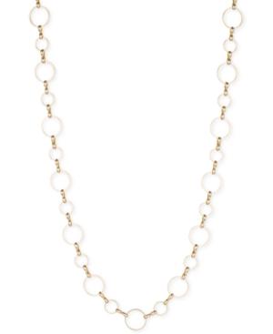 Anne Klein Gold-tone Circle Link Collar Necklace