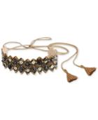 Deepa Two-tone Bead & Tassel Hair Tie Wrap