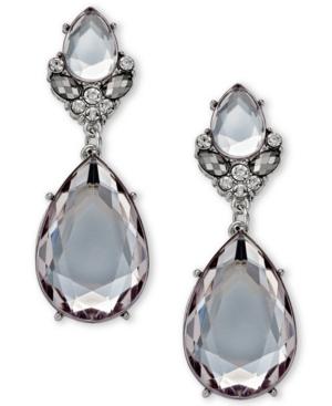 Inc International Concepts Silver-tone Double Teardrop Earrings, Only At Macy's
