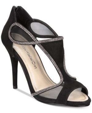 Caparros Jessica T-strap Embellished Evening Sandals Women's Shoes
