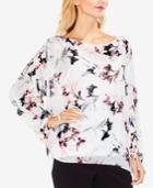 Vince Camuto Printed Bubble-sleeved Blouse