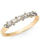 Charter Club Gold-tone Marquise Crystal Hinge Bangle Bracelet, Created For Macy's