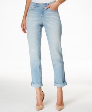 Style & Co. Ripped Port Wash Cuffed-hem Jeans, Only At Macy's