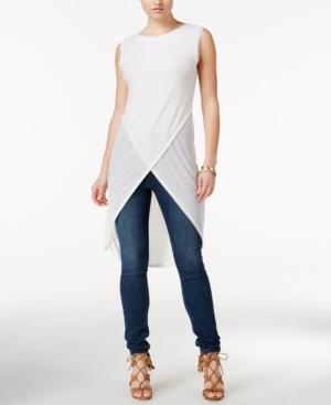 Guess Camden Sleeveless Tulip-front Longette Top