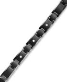 Men's Diamond (1/10 C.t. T.w.) And Black Tungsten Bracelet