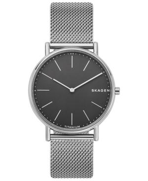 Skagen Men's Signatur Slim Smoke Stainless Steel Mesh Strap Watch 40mm