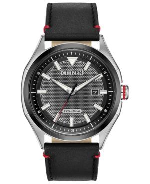 Citizen Drive From Citizen Eco-drive Men's Wdr Black Leather Strap Watch 41mm