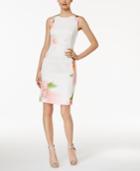 Calvin Klein Petite Floral-print Sheath Dress