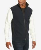 Kenneth Cole New York Men's Faux-leather-trim Felted Jacket