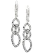 Anne Klein Pave Interlocked Link Drop Earrings