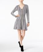 Inc International Concepts Jacquard Fit & Flare Sweater Dress, Only At Macy's