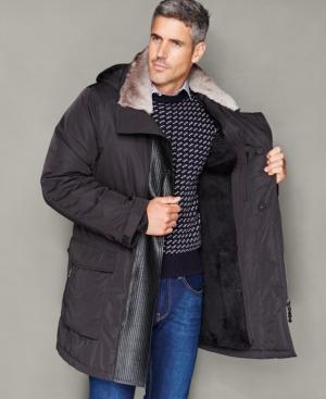 The Fur Vault Rabbit-fur-collar Shearling-lined Parka