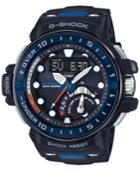 G-shock Men's Analog-digital Gulfmaster Black And Blue Resin Strap Watch 45x55mm Gwnq1000-1a