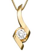 Sirena Pendant, 14k Gold Diamond (1/3 Ct. T.w.)