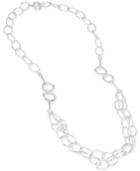 Oval Link Frontal Necklace In Silver-plated Metal