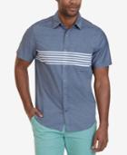 Nautica Men's Classic-fit Engineered Striped Cshort-sleeve Shirt
