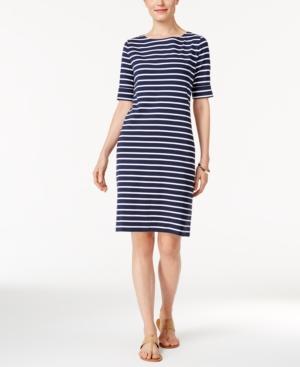 Karen Scott Striped T-shirt Dress, Created For Macy's